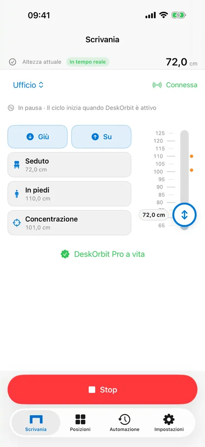 Controlli DeskOrbit su iPhone